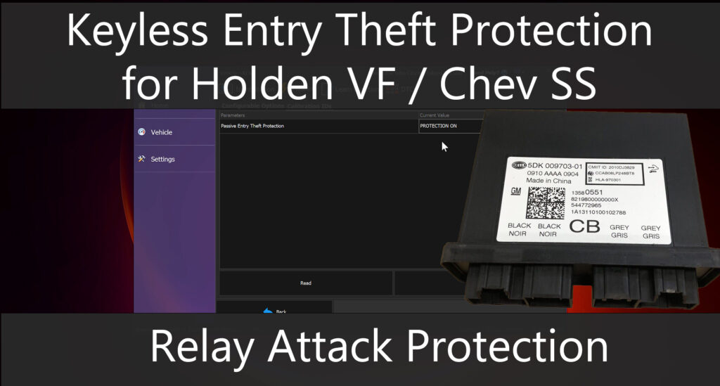 Keyless Entry Theft Protection for Holden VF Commodore & Chev SS ...