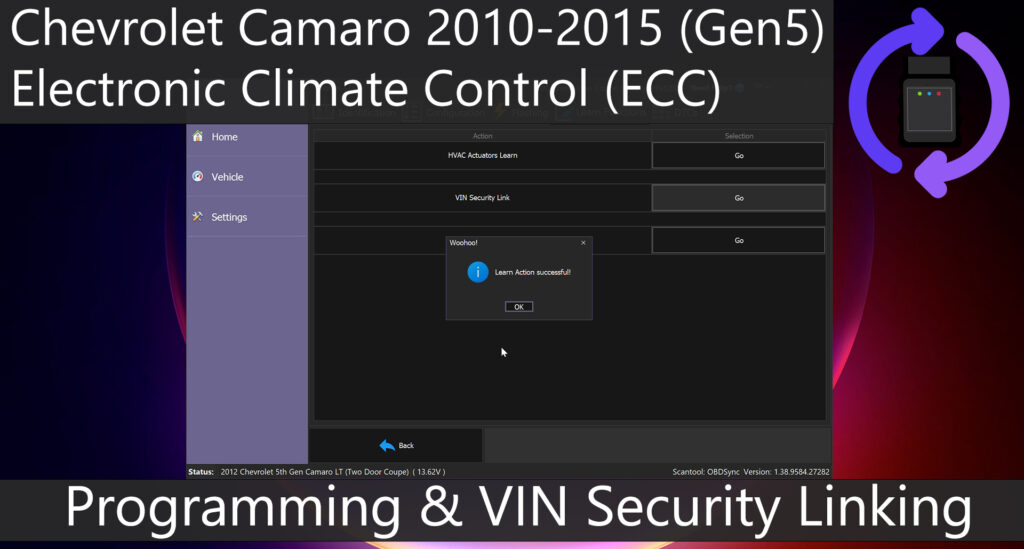Chevrolet Camaro 2010-2015 (Gen5) Electronic Climate Control (ECC ...